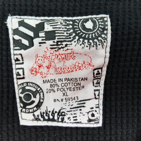 Vintage World Industries Zip Up Heavy Hoodie Jacket Abstract Print Youth XL - Picture 10 of 12